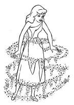 coloriage cendrillon se transforme en princesse